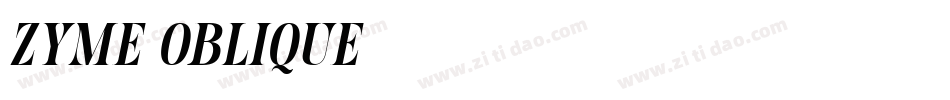 Zyme Oblique字体转换